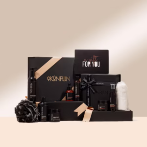 His Body Care Kit ( include + towel + body massage oil) + Box + Personalized Gift Card